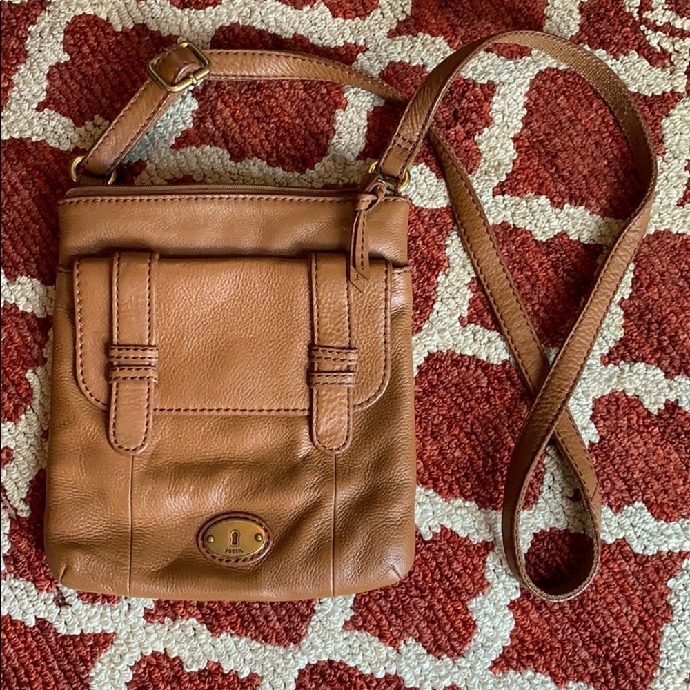 Women’s fossil crossbody purse brown leather